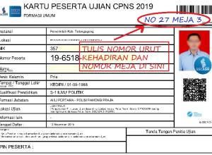 Contoh Pemberian Nomor Urut Kehadiran Peserta