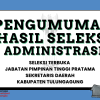 Hasil Administrasi Selter Sekda Juni 2026